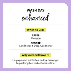 HASK applied to wet hair in sections showing improved slip and detangling benefit