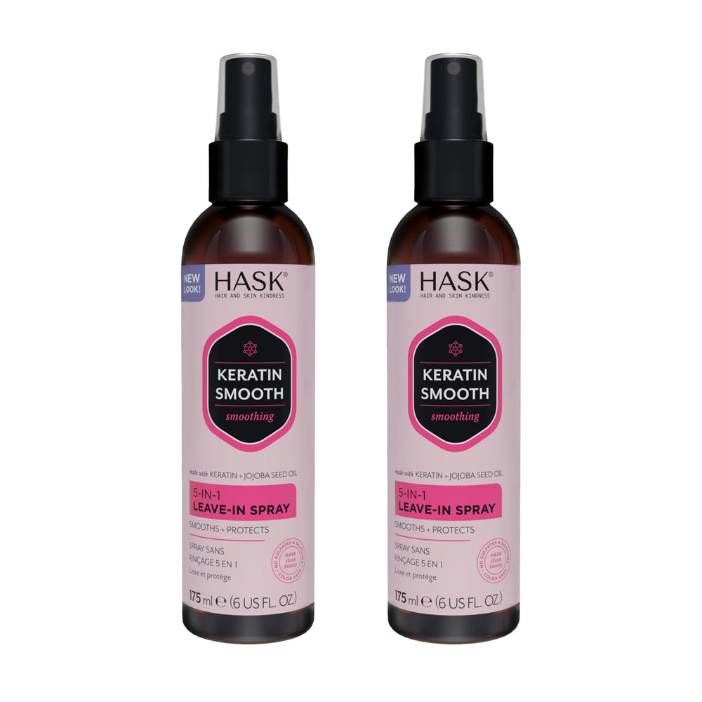 HASK front packaging showing two 6oz bottles and benefits