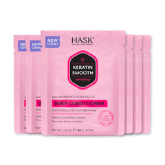 HASK keratin front packaging shows product and benefits