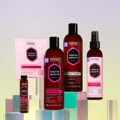 HASK keratin lifestyle salon setting showing professional-quality results