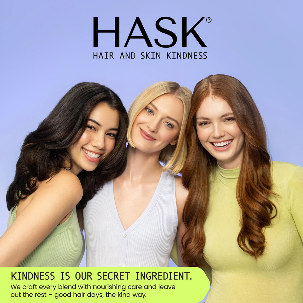 HASK rosemary and tea tree sprigs beside jar emphasizing natural extract benefit