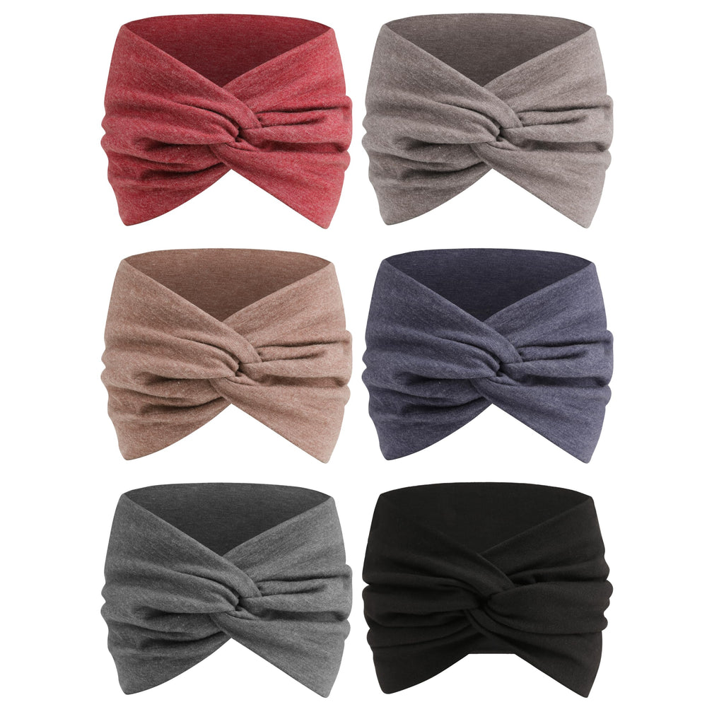 HAUHC front packaging showing six wide turban headbands, convenient gift pack