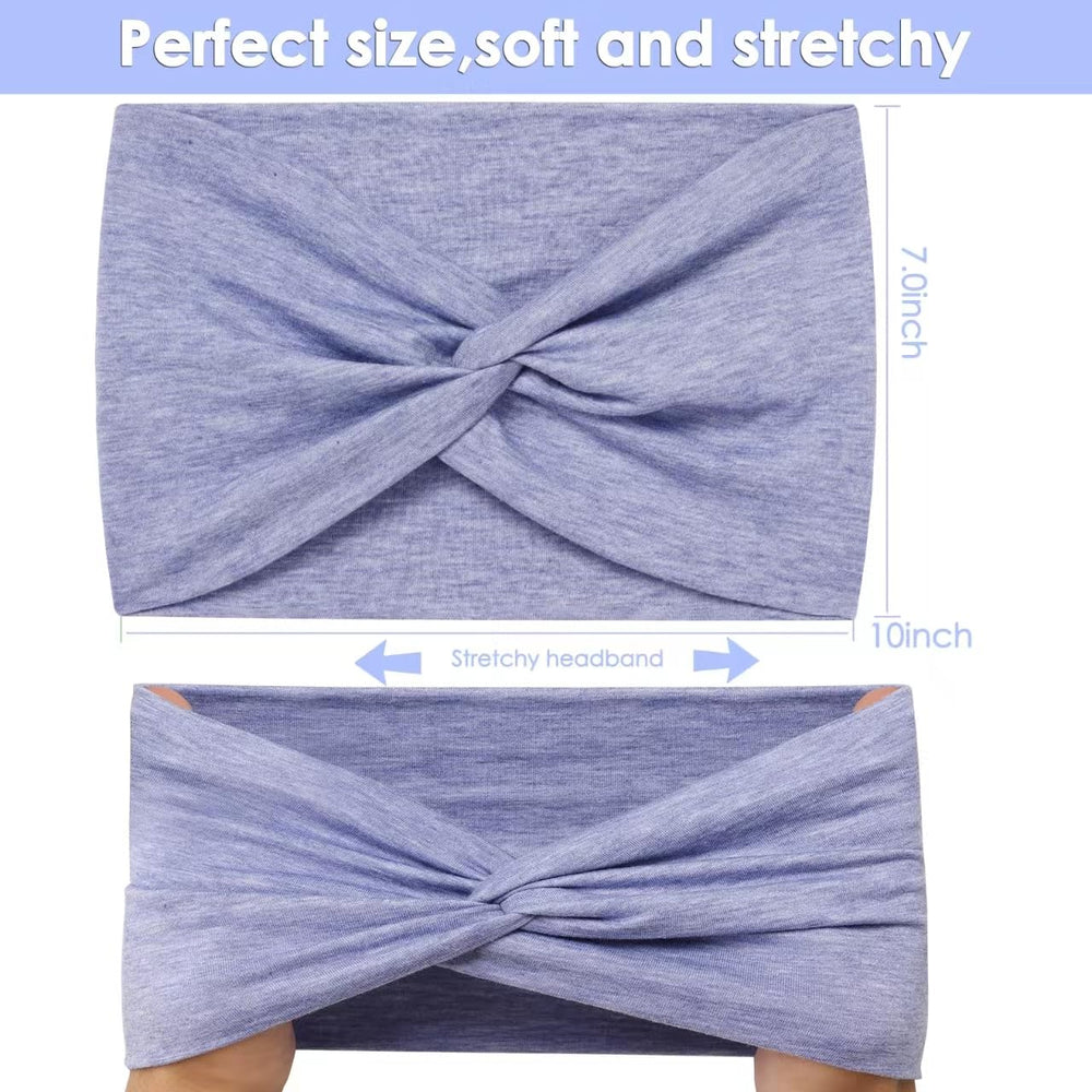 HAUHC headband worn during outdoor yoga, breathable and non-slip during activity benefit