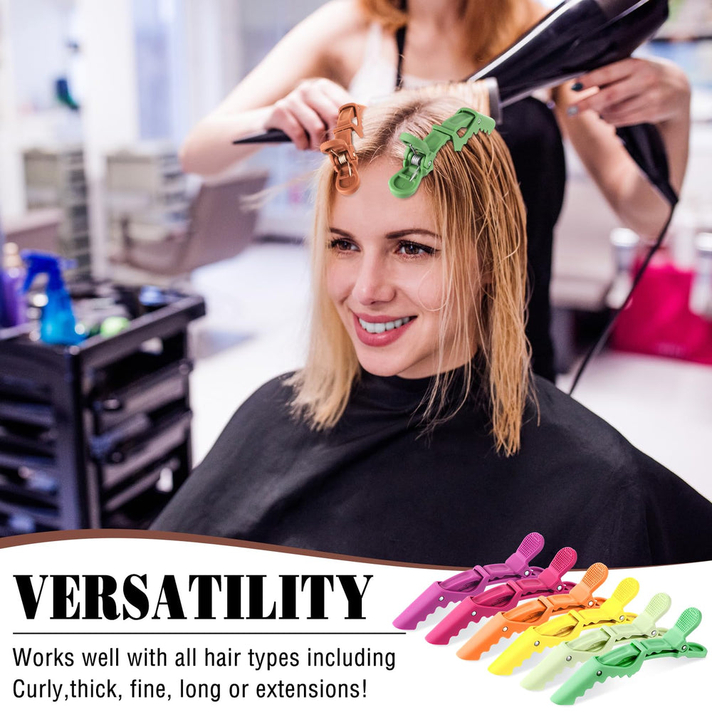 Havawish clips holding hair section during coloring for tidy application