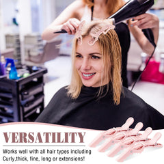 Havawish clips securing hair in salon demonstrating neat partitioning advantage