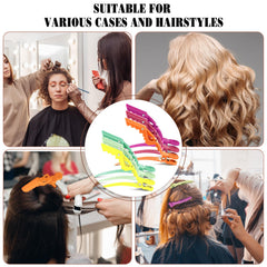Havawish neon clips arranged in salon setting for fast visible sectioning