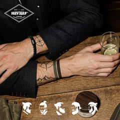 HAVHAF wrist wearing shot illustrating comfortable thin profile benefit