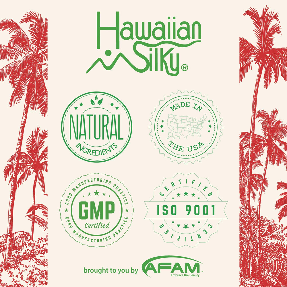 Hawaiian Silky relaxer being applied to hair demonstrating even coverage and controlled straightening