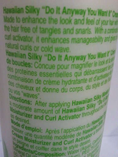 Hawaiian Silky close-up of white cream texture highlighting smooth moisturizing effect