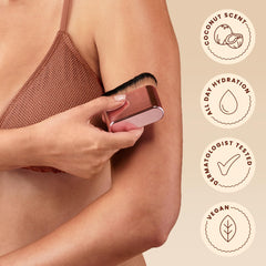 Hawaiian Tropic lifestyle image with coconut scent evoking tropical freshness