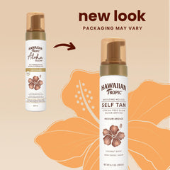 Hawaiian Tropic close-up of mousse texture for smooth streak-free finish