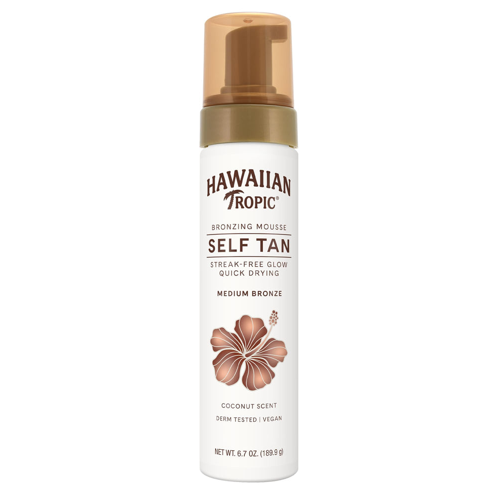 Hawaiian Tropic front packaging showing product and quick tan benefit