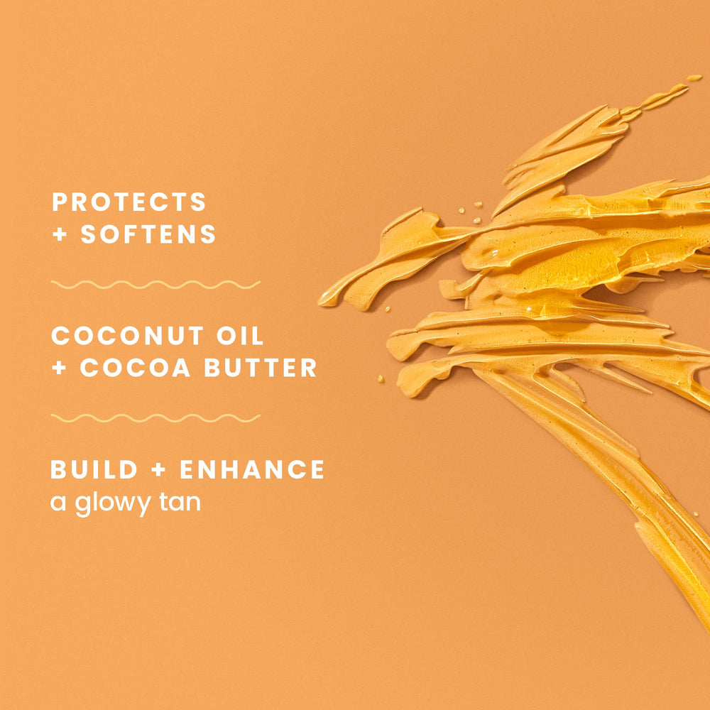 Hawaiian Tropic applied on arm showing luminous hydrated skin benefit