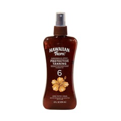Hawaiian Tropic front packaging showing bottle and tropical look, quick recognition benefit