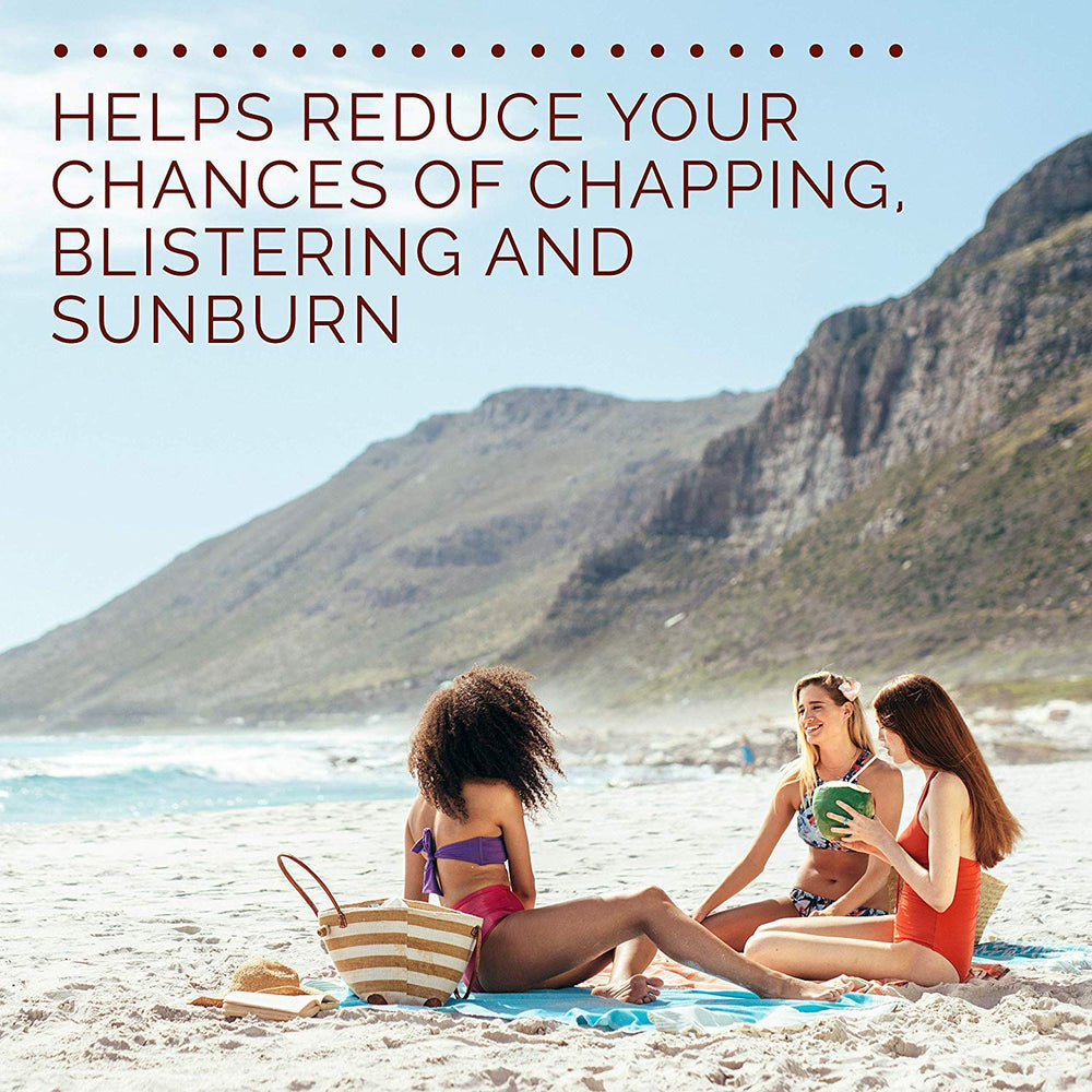 Hawaiian Tropic pack beside common items showing compact 4 g tube portability