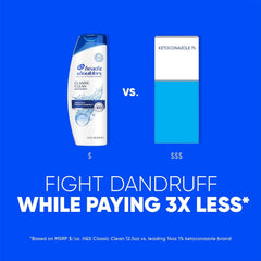 Back label with directions and ingredients for Head & Shoulders providing clear usage guidance