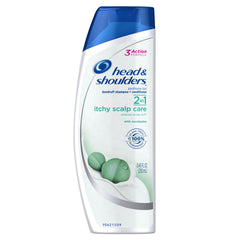 Head & Shoulders front bottle view showing eucalyptus 2-in-1 benefit