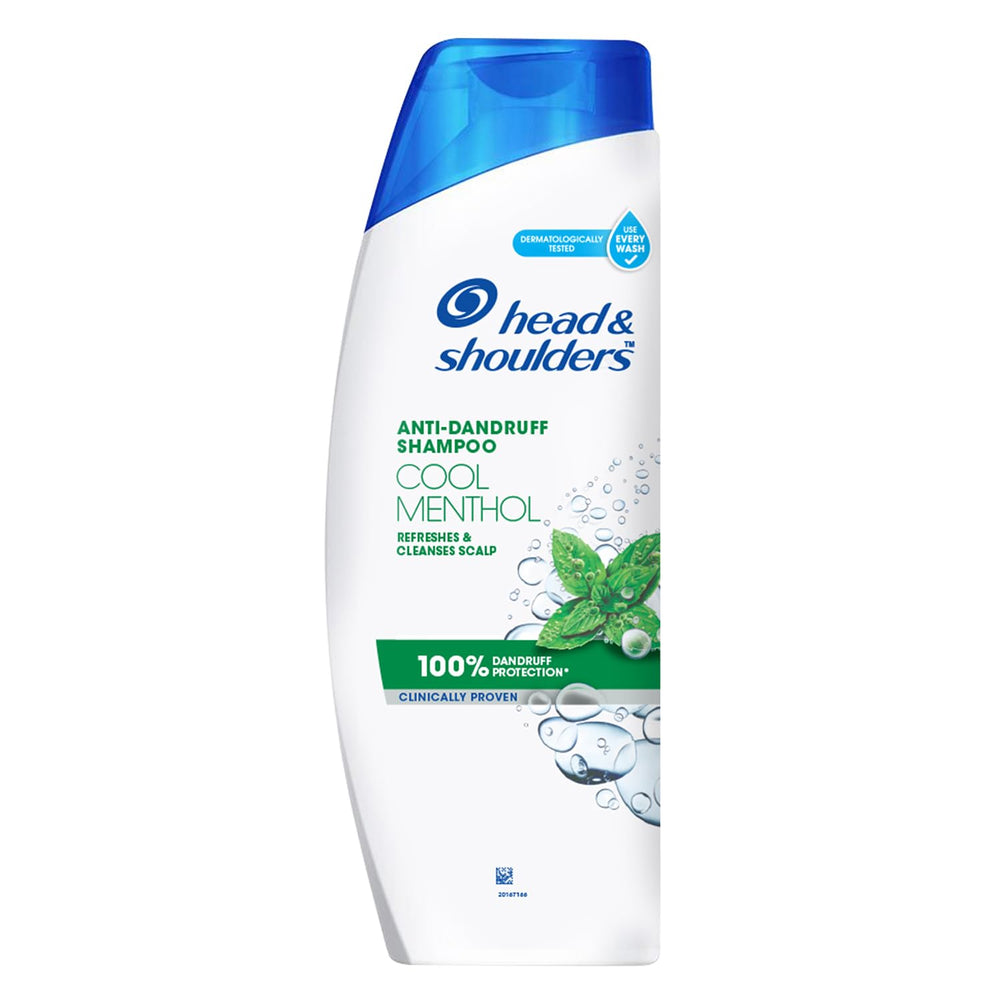 Head & Shoulders front bottle showing 340ml and cooling menthol benefit