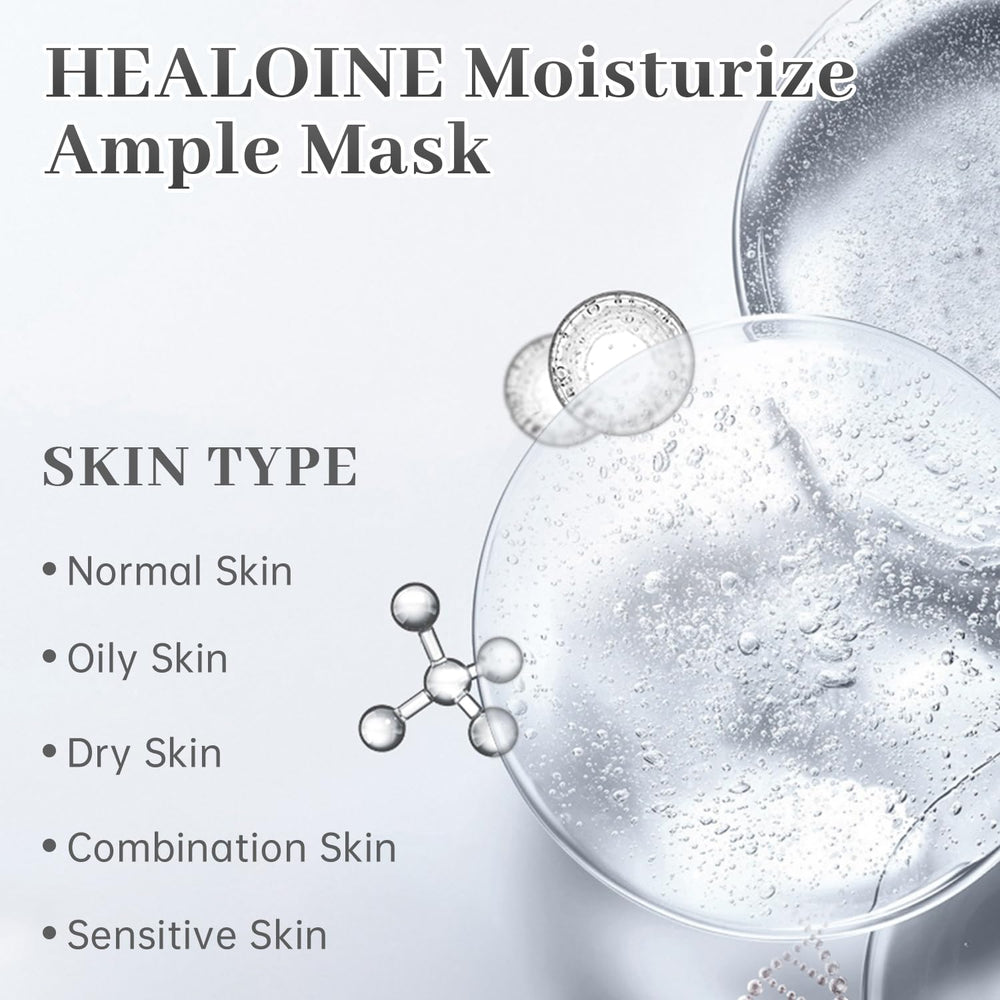 HEALOINE botanical extracts beside serum bottle showing calming ingredient benefit