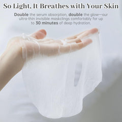 HEALOINE applying mask step showing easy home salon application benefit