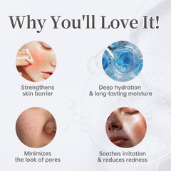 HEALOINE glossy essence texture on fingertip illustrating hydration delivery benefit