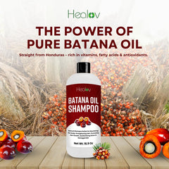 Healov close-up of pump and label highlighting premium ingredients