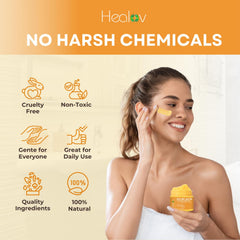 Healov applied to bikini area illustrating targeted brightening use
