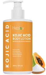 Healov bottle front view showing product and clear benefit of brightening