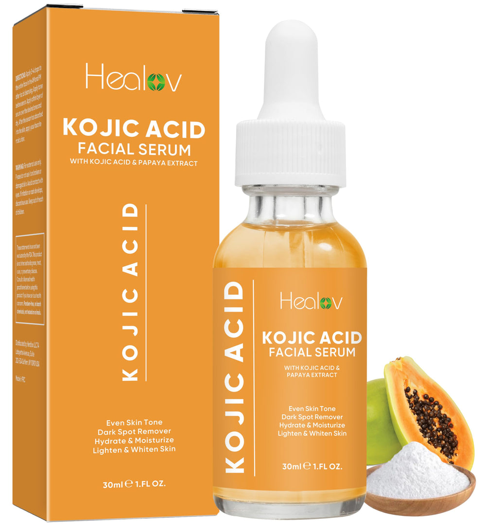 Healov bottle front view showing clean packaging and brightening benefit