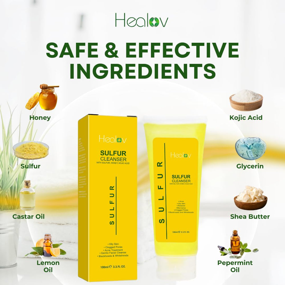 Healov sulfur soap size comparison with hand showing convenient travel benefit
