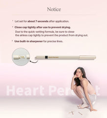 Heart Percent styled in a makeup bag for travel-ready convenience benefit