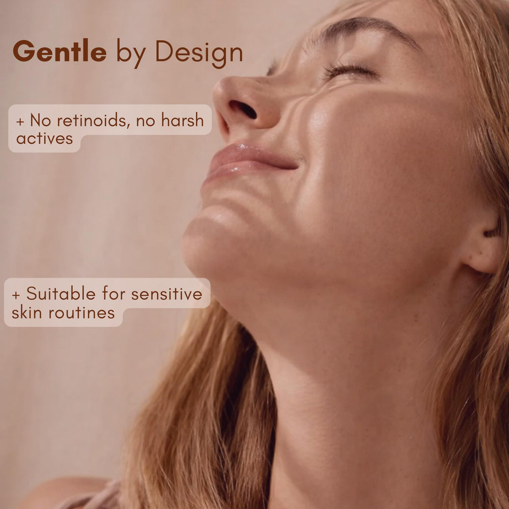Hearthical applying serum to cheek for hydrated, glowing skin