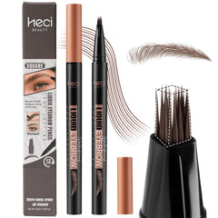 HECI BEAUTY front packaging showing dark brown shade and product benefit