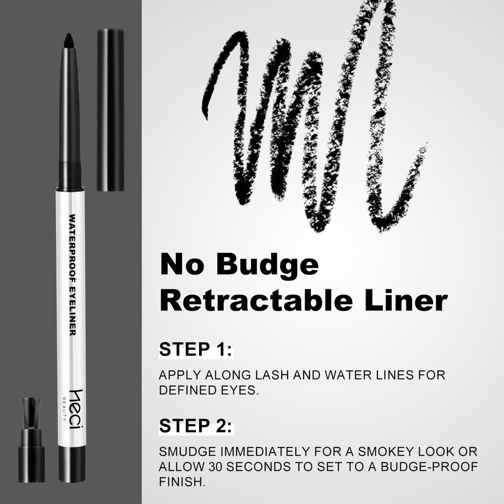 HECI BEAUTY packaging and label detail highlighting cruelty-free claim benefit