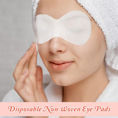 Heclia pad applied to eye area demonstrating better serum contact