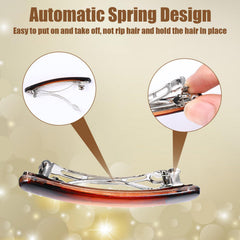 Heclia amber clip texture and glossy finish for durable, snag-free styling
