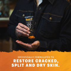 Heff lotion applied to hand demonstrating smooth hydration