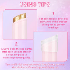 Hegafoo stick next to makeup bag showing travel-friendly compact size