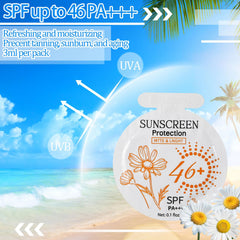 Heigble open packet dispensing sunscreen illustrating single-use hygiene and ease