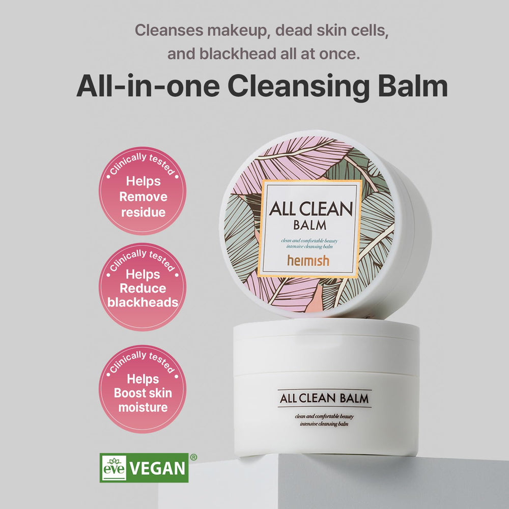 HEIMISH All Clean Balm Original jar close-up highlighting gentle hydration benefit