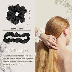 Helamvly scrunchie securing a thick ponytail for secure, gentle hold