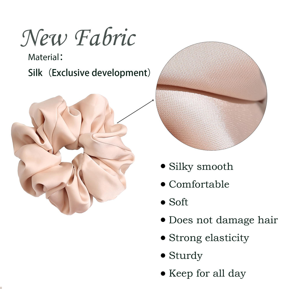 Helamvly scrunchie holding a thick ponytail demonstrating secure hold and reduced creasing
