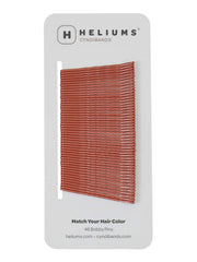 Heliums pack front showing auburn pins and clear benefit of color matching