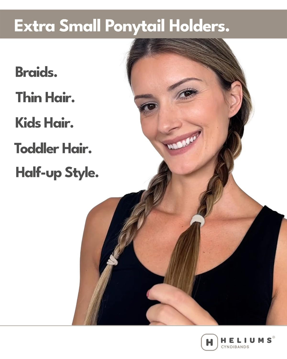 Heliums used as a braid end tie showing neat finish and low bulk