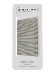 Heliums front packaging showing matte gray pins and count, for discreet styling