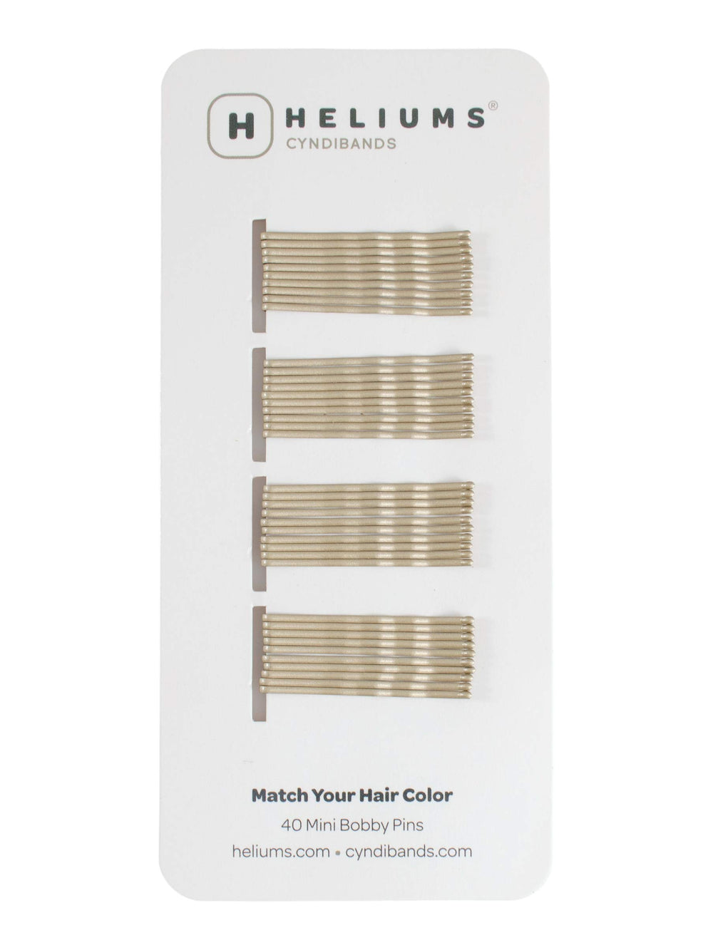 Heliums mini bobby pins front pack visible 40-count, portable convenience