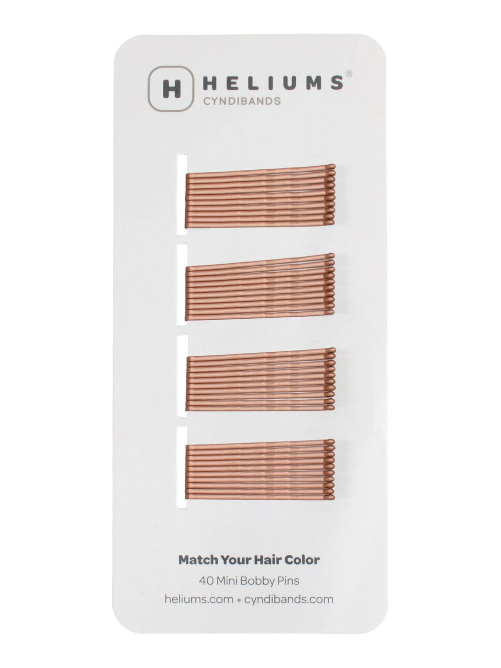 Heliums front packaging showing 40-pack ginger pins and clear purpose