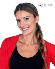Heliums hair ties after wash on drying rack, durable reusable advantage