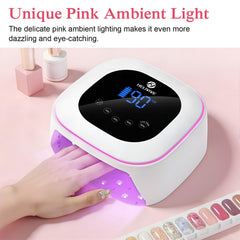 HELIVIVE pink ambient light ring close-up adding salon-style visibility benefit