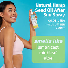 Hempz spray nozzle releasing fine mist for instant cooling